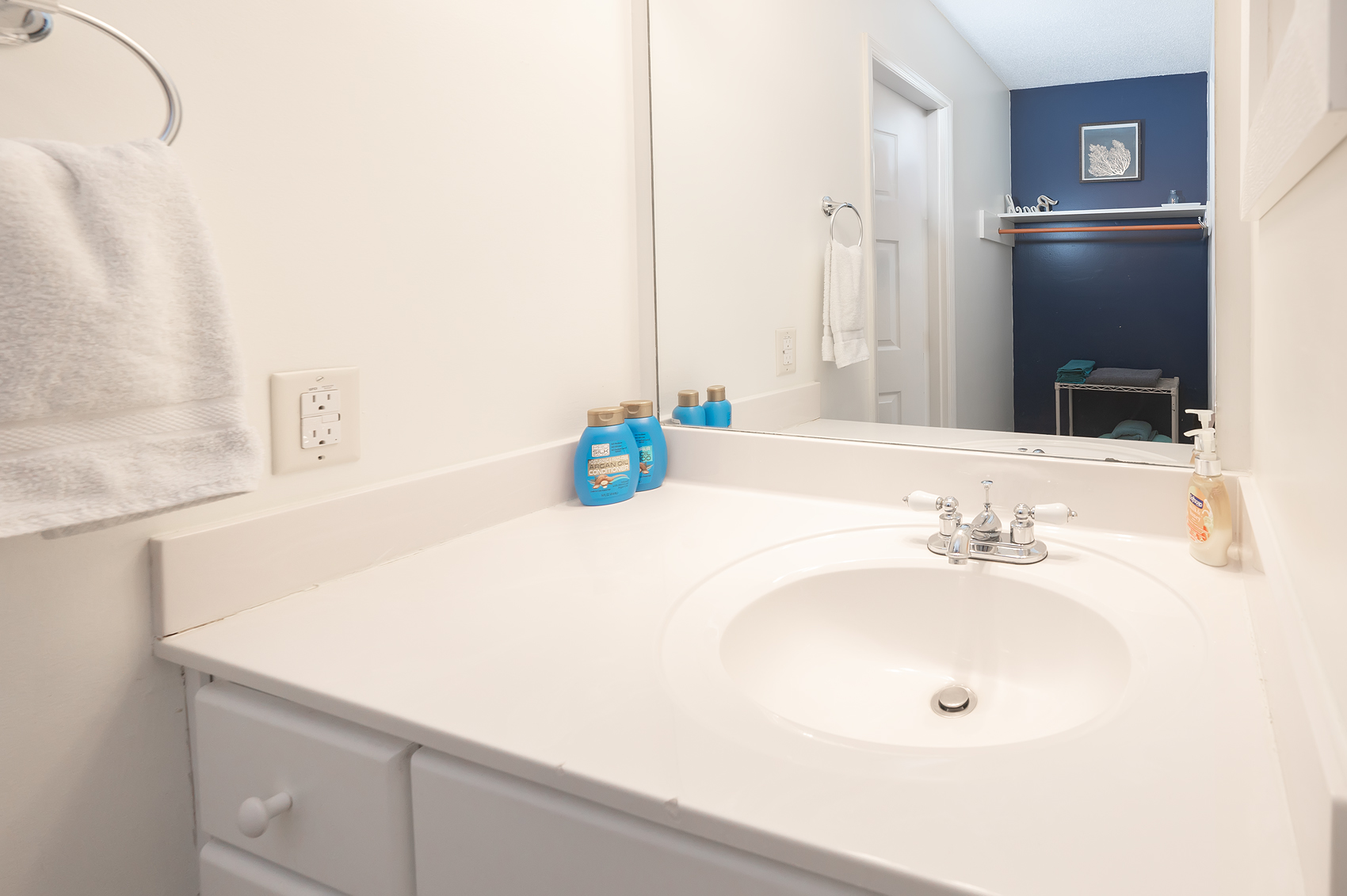 Bathroom detail — stocked and ready